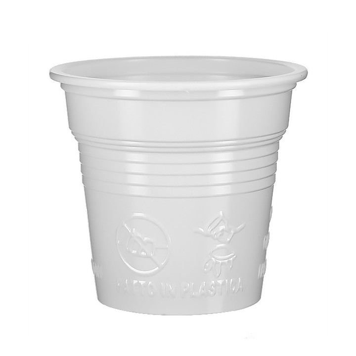 Plastic Shot PS White 80ml Ø5,7cm (4800 Units)