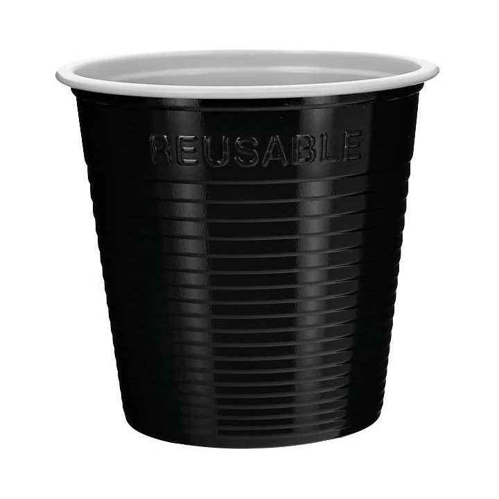 Reusable Shot PS Bicolour Black 230ml (420 Units)