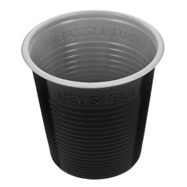 Reusable Shot PS Bicolour Black 230ml (30 Units)