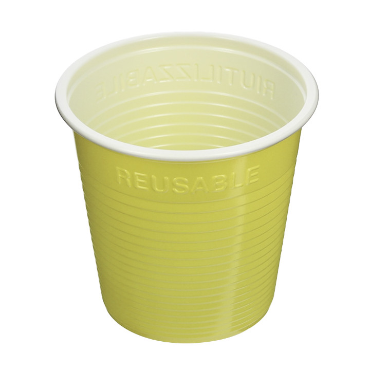 Reusable Shot PS Bicolour Yellow 160ml (30 Units)