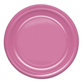 Reusable Plate Deep Economic PS Pink Ø20,5cm (150 Units)