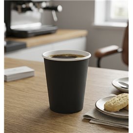 Plastic-Free Paper Cup 9 Oz/250ml "Colors" Yellow Ø8cm (20 Units)
