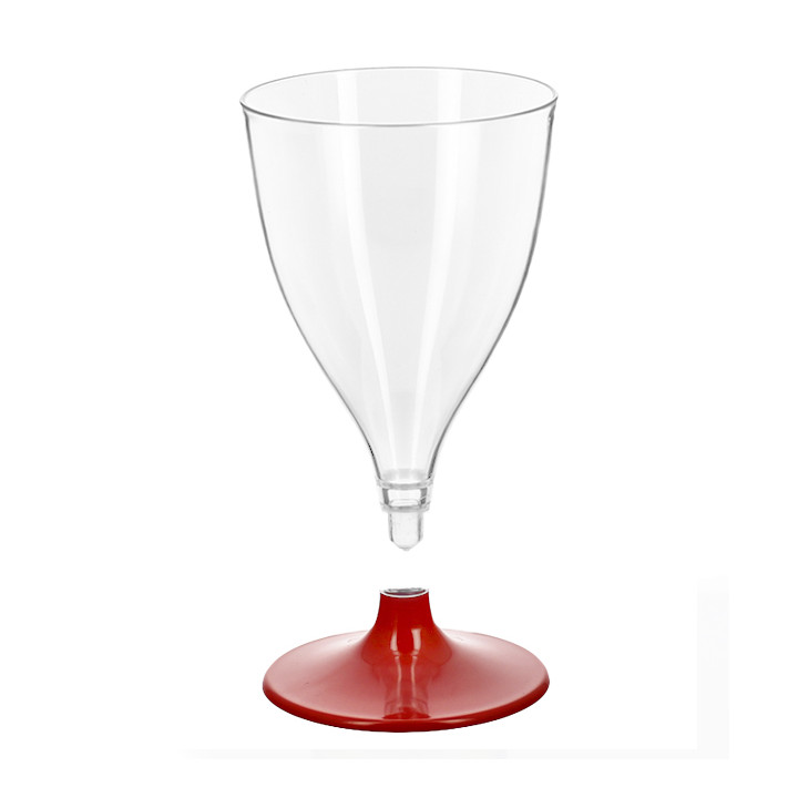Reusable PS Cup Water/Wine Red Foot 200ml 2P (48 Units)