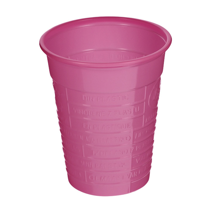 Plastic Cup PS Fuchsia 200ml Ø7cm (50 Units) 