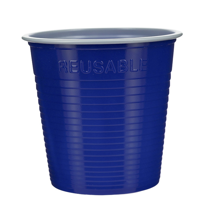 Reusable Economy Shot PS Bicolour Blue 230ml (420 Units)