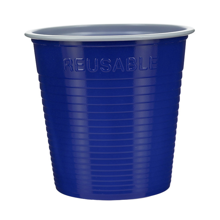 Reusable Economy Shot PS Bicolour Blue 230ml (30 Units) 