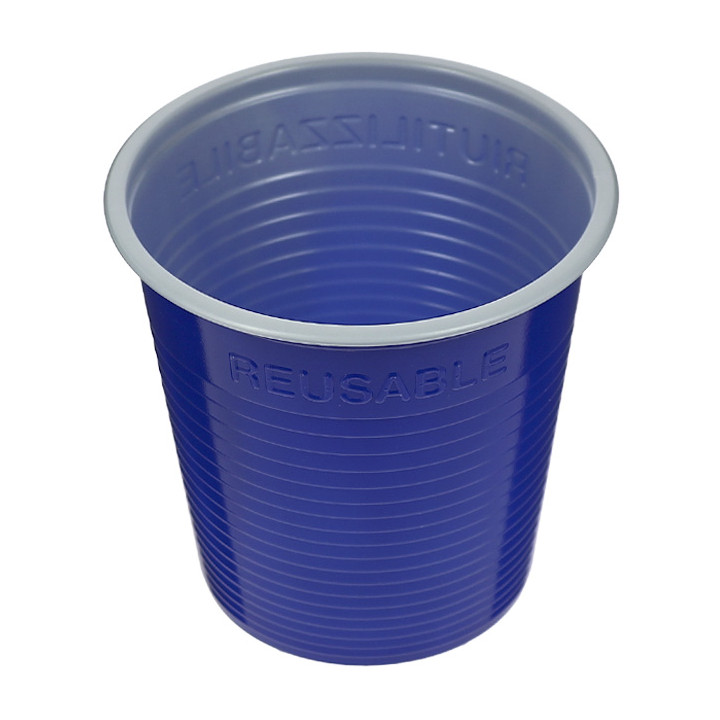 Reusable Economy Shot PS Bicolour Blue 230ml (30 Units) 