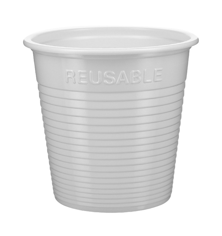 Reusable Economy Shot PS Bicolour White 230ml (420 Units)