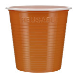 Reusable Economy Shot PS Bicolour Orange 230ml (30 Units) 