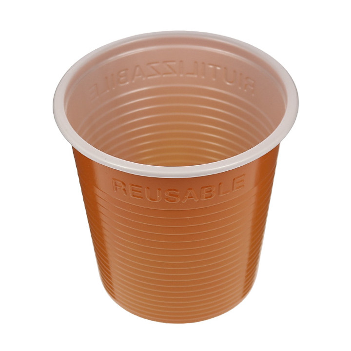 Reusable Economy Shot PS Bicolour Orange 160ml (30 Units)