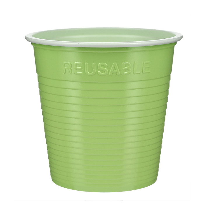 Reusable Economy Shot PS Bicolour Yellow Green 230ml (420 Units)
