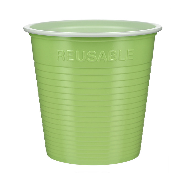 Reusable Economy Shot PS Bicolour Yellow Green 230ml (420 Units)