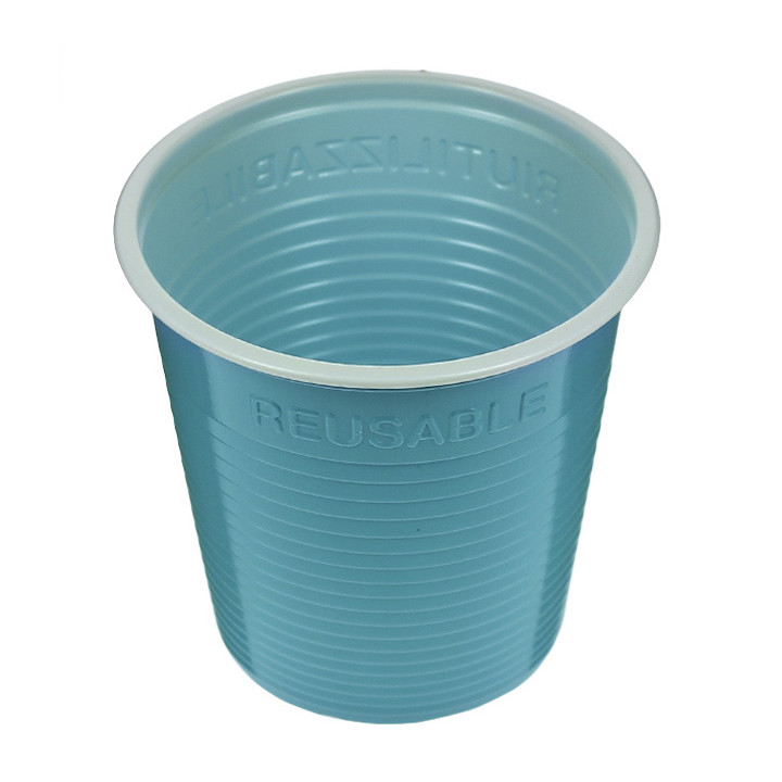 Reusable Economy Shot PS Bicolour Turquoise 230ml (30 Units)