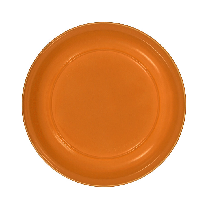 Reusable Plate Deep Economic PS Orange Ø20,5cm (150 Units)