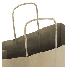 Paper Bag with Handles Kraft 100g/m² 25+11x31cm (25 Units) 