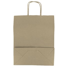 Paper Bag with Handles Kraft 100g/m² 25+11x31cm (25 Units) 