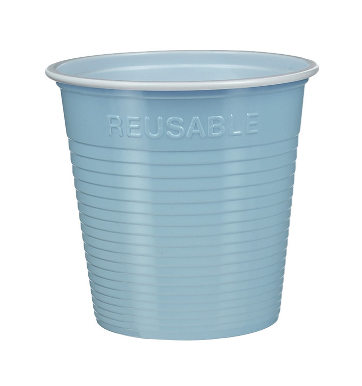 Reusable Economy Shot PS Bicolour Light Blue 230ml (420 Units)