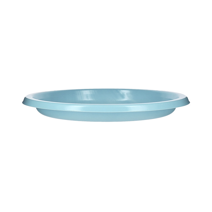 Reusable Plate Flat Economic PS Light Blue Ø17cm (300 Units)