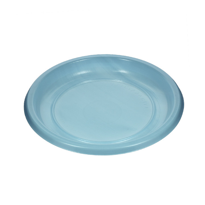 Reusable Plate Flat Economic PS Light Blue Ø17cm (25 Units) 