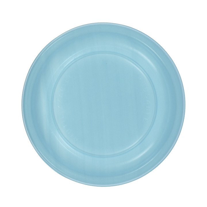 Reusable Plate Flat Economic PS Light Blue Ø22cm (200 Units)