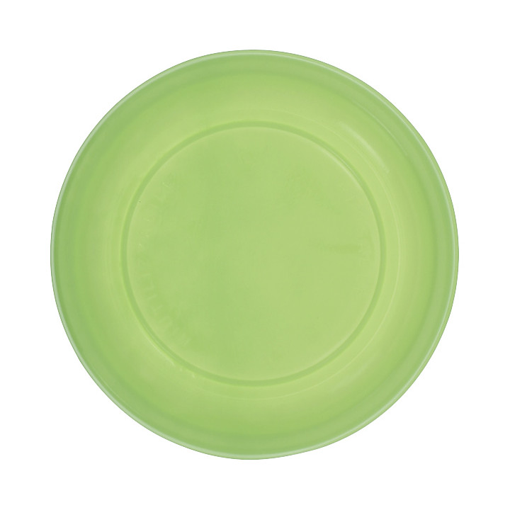Reusable Plate Flat Economic PS Yellow Green Ø17cm (25 Units) 