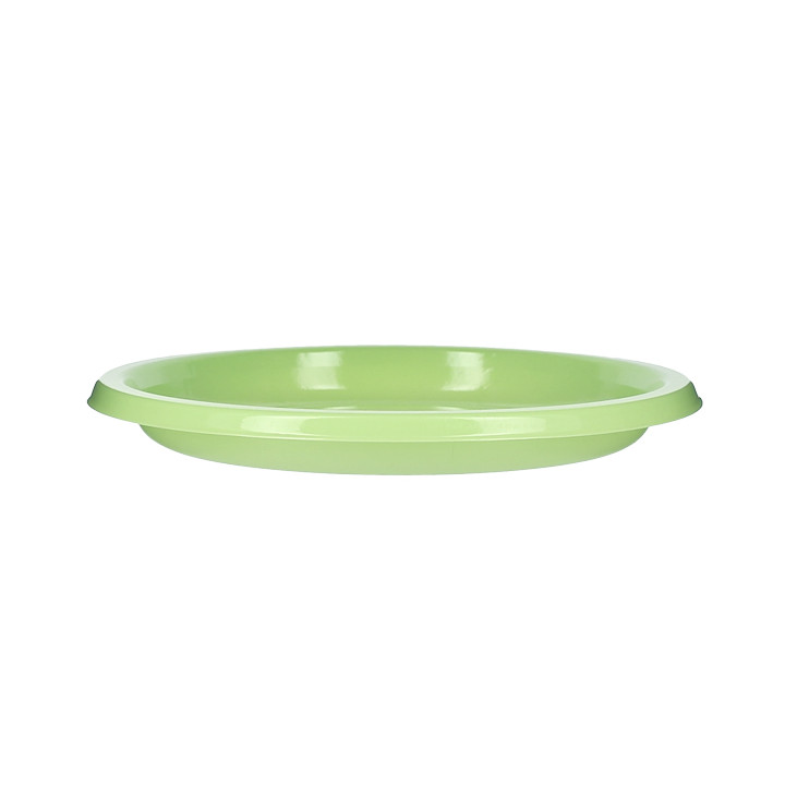 Reusable Plate Flat Economic PS Yellow Green Ø17cm (300 Units)