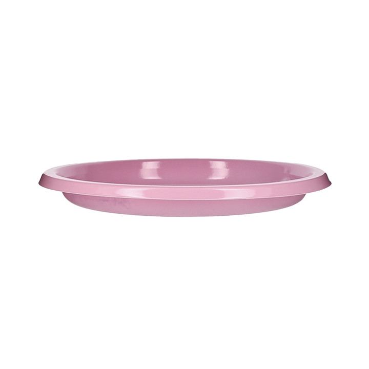 Reusable Plate Flat Economic PS Pink Ø22cm (200 Units)