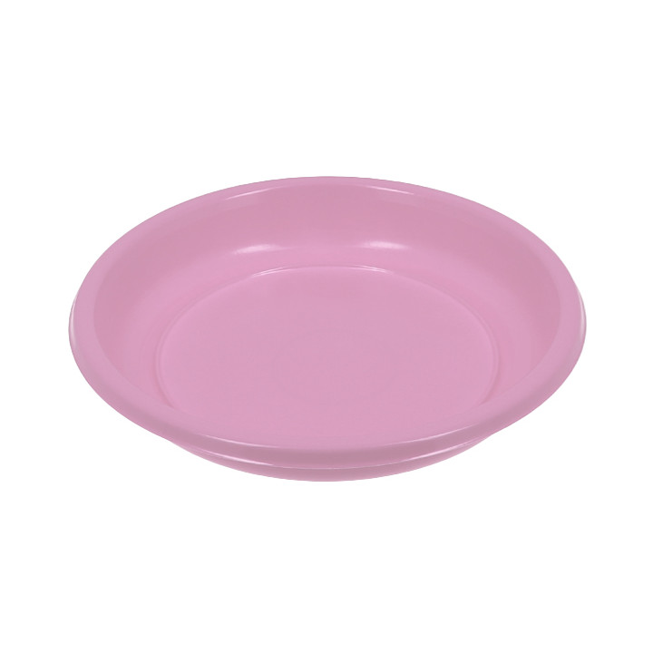 Reusable Plate Deep Economic PS Pink Ø20,5cm (150 Units)