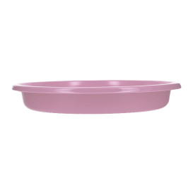 Reusable Plate Deep Economic PS Pink Ø20,5cm (150 Units)