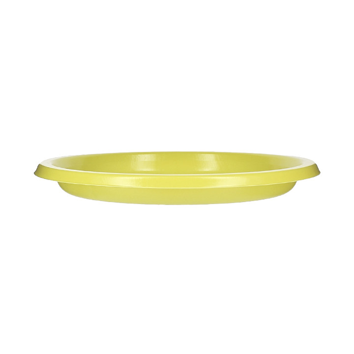Reusable Plate Flat Economic PS Yellow Ø22cm (200 Units)