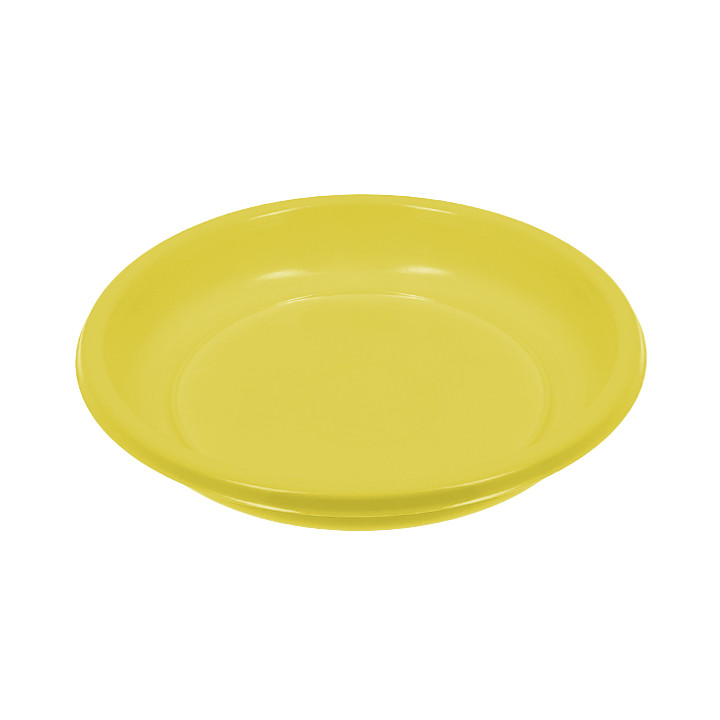 Reusable Plate Deep Economic PS Yellow Ø22cm (250 Units)