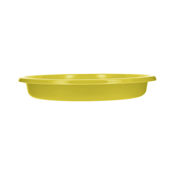 Reusable Plate Deep Economic PS Yellow Ø22cm (250 Units)