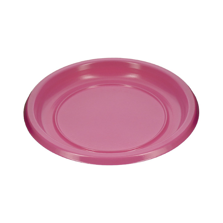 Reusable Plate Flat Economic PS Fuchsia Ø17cm (25 Units) 