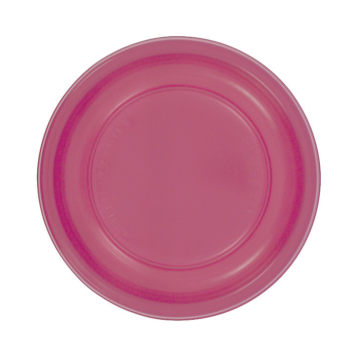Reusable Plate Flat Economic PS Fuchsia Ø17cm (300 Units)