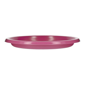 Reusable Plate Flat Economic PS Fuchsia Ø22cm (200 Units)