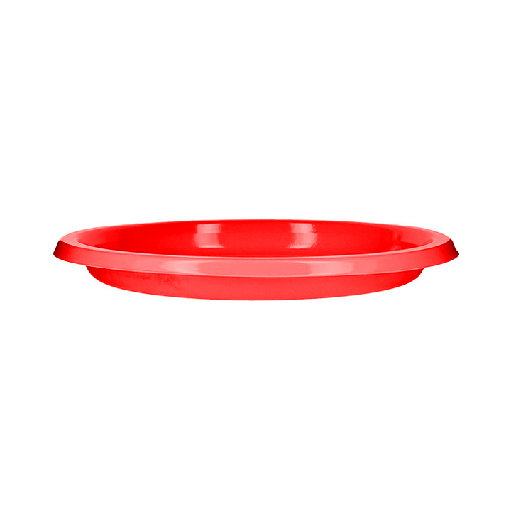 Reusable Plate Flat Economic PS Red Ø22cm (25 Units) 
