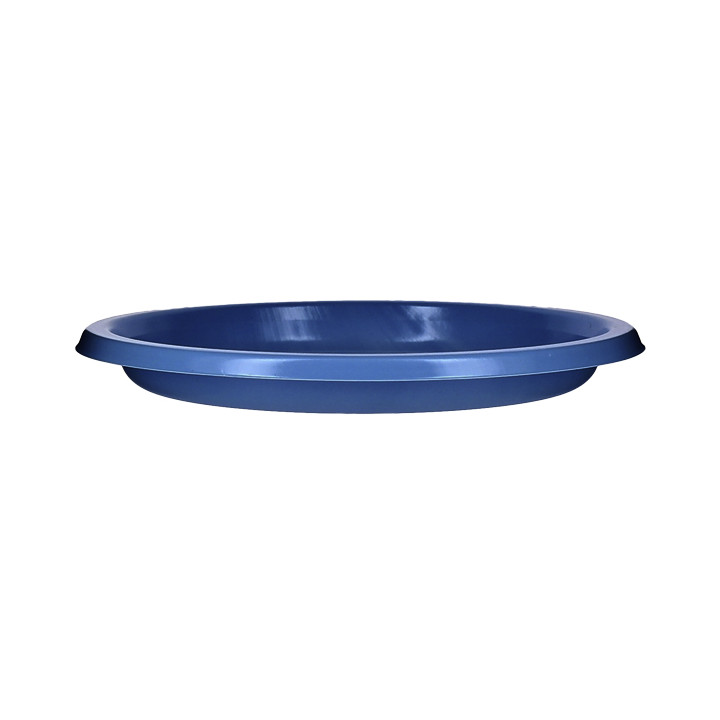 Reusable Plate Flat Economic PS Dark Blue Ø22cm (25 Units) 