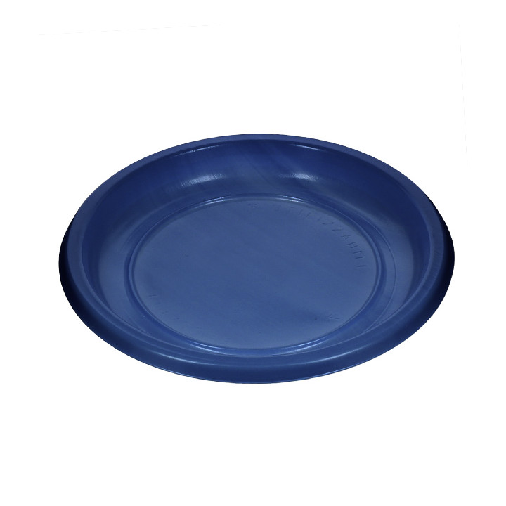 Reusable Plate Flat Economic PS Dark Blue Ø22cm (200 Units)