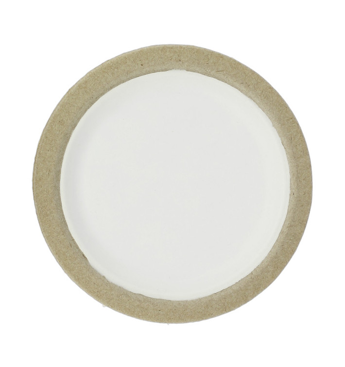 Biodegradable Bagasse Plate White Ø17,5cm (120 Units)