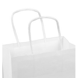 White Kraft paper bag with twisted handles