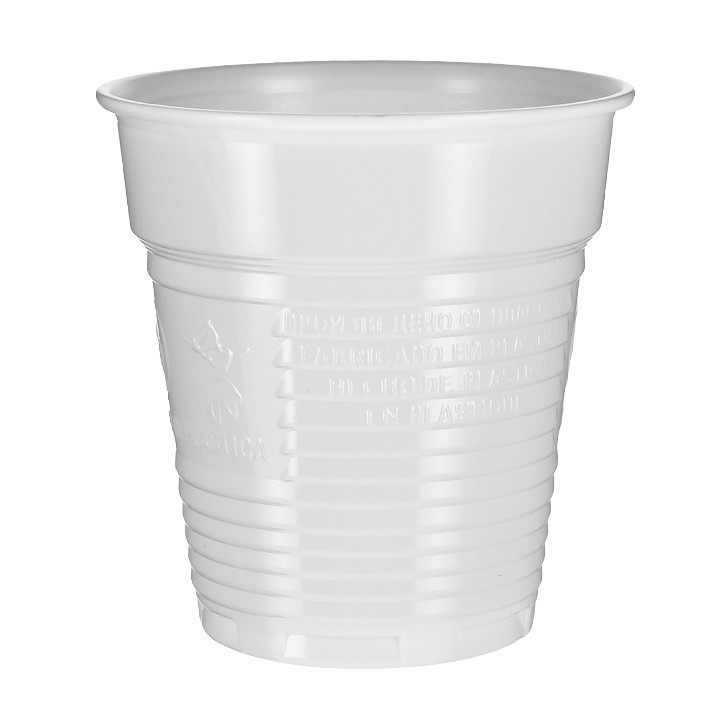 Plastic Cup PS Vending White 166ml Ø7,0cm (100 Units)  