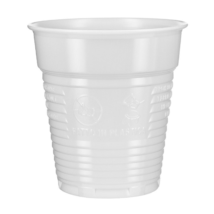 Plastic Cup PS Vending White 166ml Ø7,0cm (100 Units)  