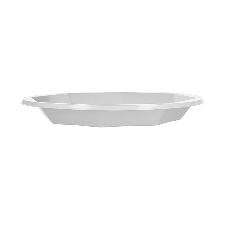 Reusable Plate Deep Economic PS White Ø22cm (250 Units)