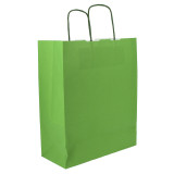 Paper Bag with Handles Green 100g/m² 25+11x31cm (25 Units) 