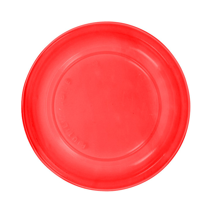 Reusable Plate Flat Economic PS Red Ø17cm (25 Units) 