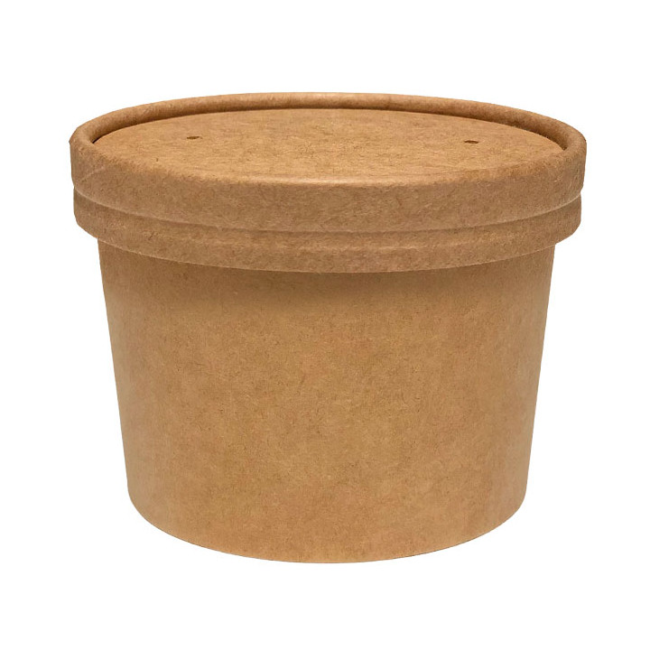 Kraft Carton Lid for Carton Pots Ø9cm (25 Units)