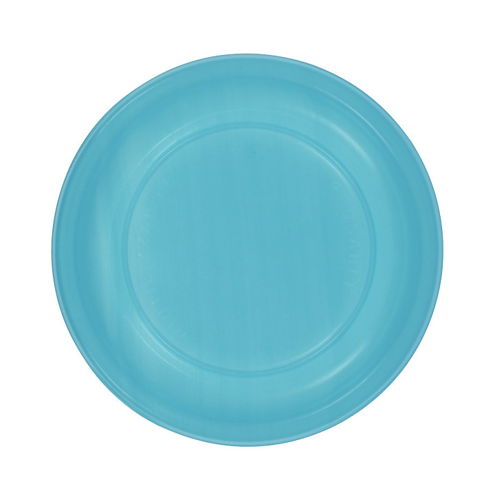 Reusable Plate Flat Economic PS Turquoise Ø22cm (25 Units)