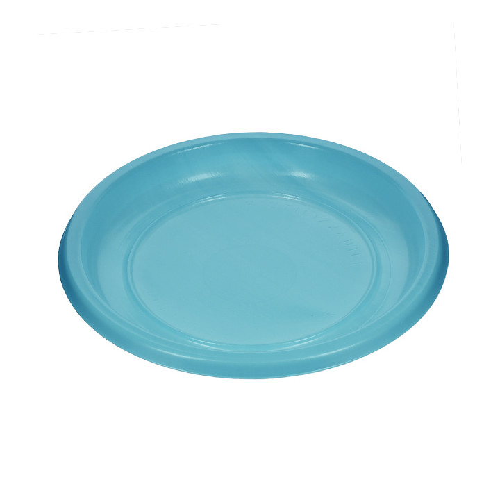 Reusable Plate Flat Economic PS Turquoise Ø22cm (25 Units)