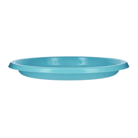 Reusable Plate Flat Economic PS Turquoise Ø17cm (300 Units)