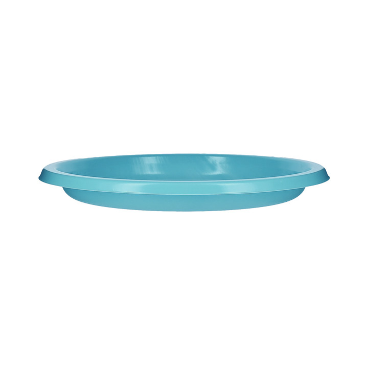 Reusable Plate Flat Economic PS Turquoise Ø22cm (200 Units)